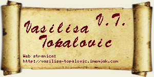 Vasilisa Topalović vizit kartica
